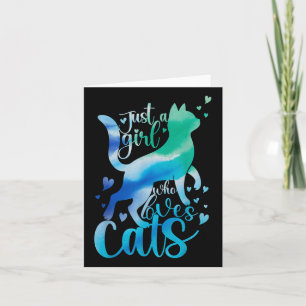 Kitty Just A Girl Who Loves Cats, Cute Cat Lover C Card