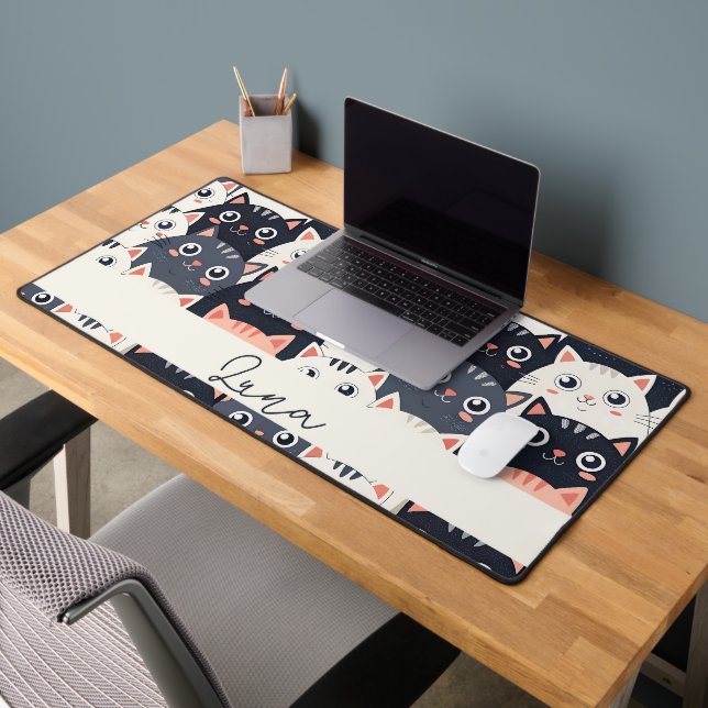 Kitty Kat Kaleidoscope Desk Mat (Office 2)