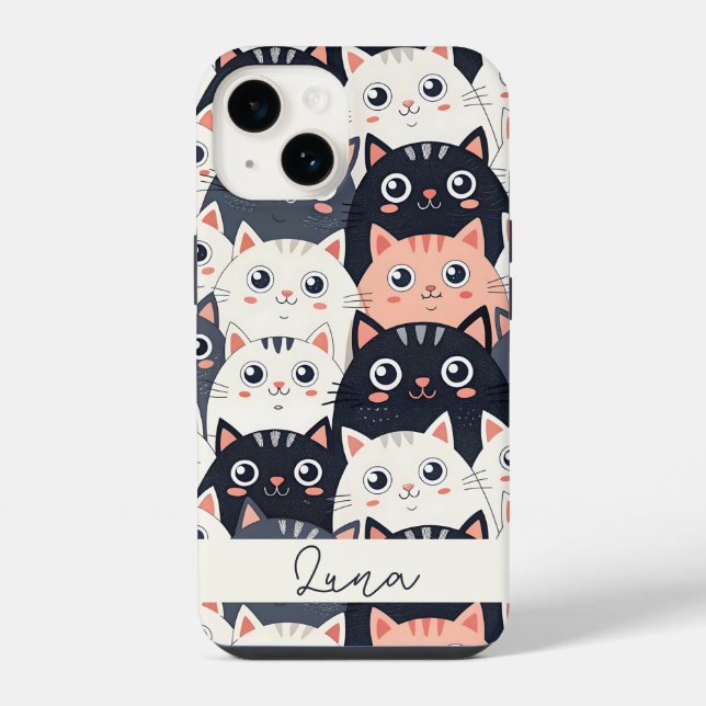Kitty Kat Kaleidoscope iPhone Case (Back)