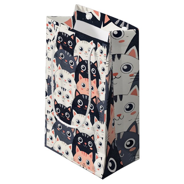 Kitty Kat Kaleidoscope Small Gift Bag (Front Angled)