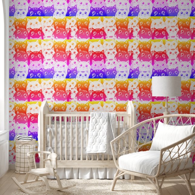 Kitty Kat Kaleidoscope Wallpaper (Kids)