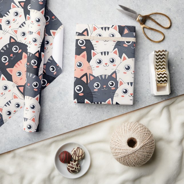 Kitty Kat Kaleidoscope Wrapping Paper (Crafts)