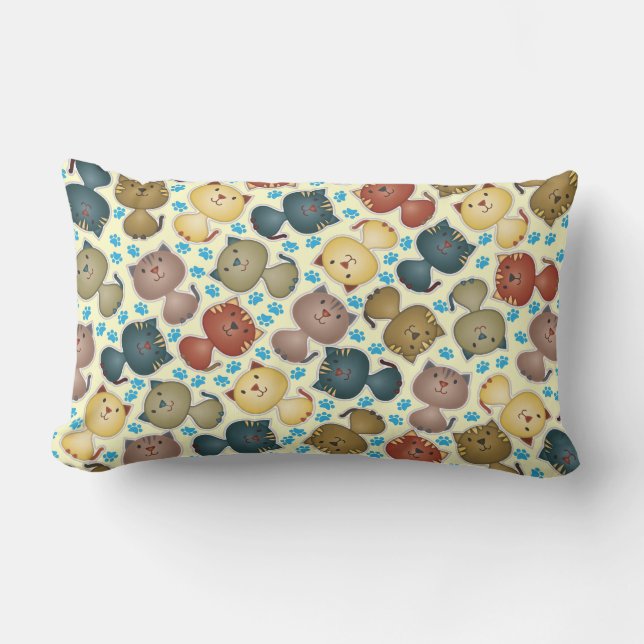 Kitty Kats Lumbar Pillow (Front)