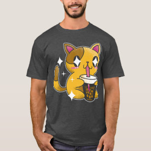 Kitty Kawaii Boba Tea Cat Japan  T-Shirt