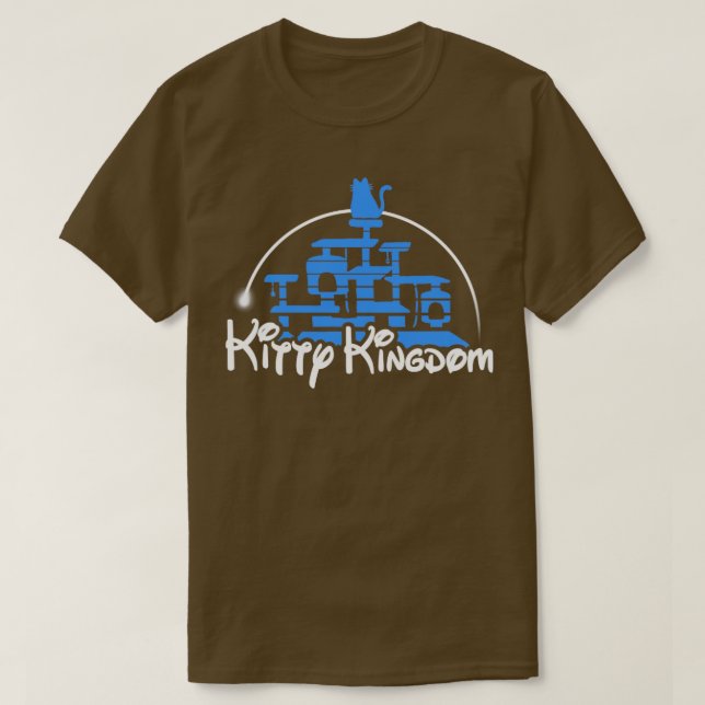 Kitty Kingdom Funny Parody Cat Tower T-Shirt (Design Front)