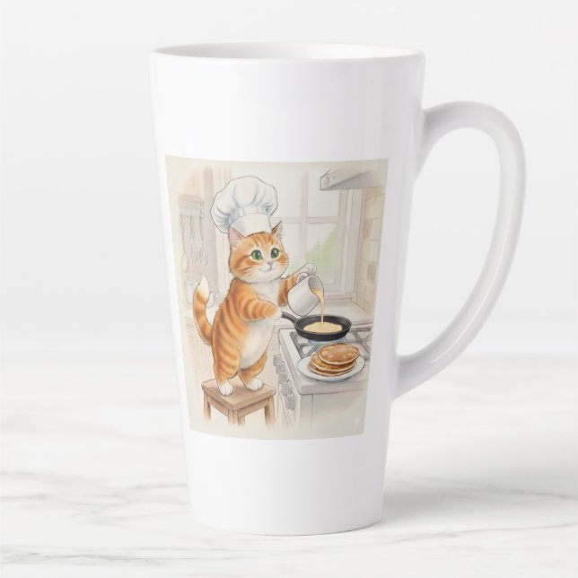 Kitty Kitchen, Stickers Latte Mug (Right)