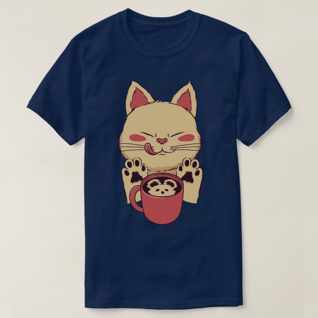 Kitty Latte Little Mouse Light by Tobe Fonseca T-Shirt (Design Front)