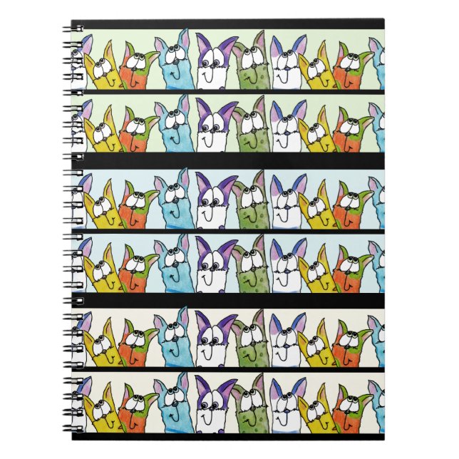 Kitty Lineup-Colourful Cats Notebook (Front)