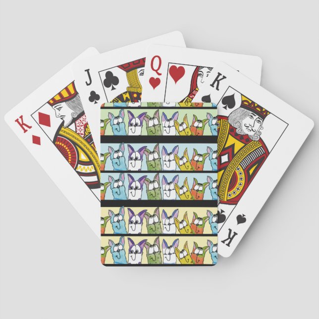 Kitty Lineup-Colourful Cats Playing Cards (Back)