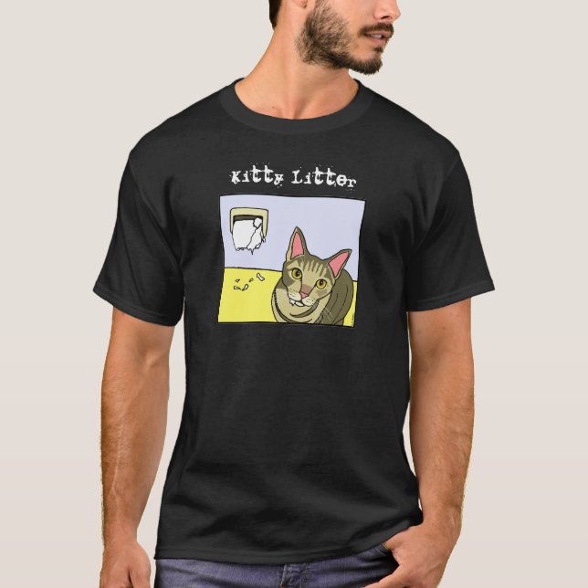Kitty Litter Cat T-Shirt (Front)