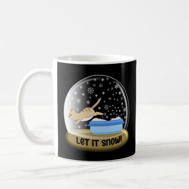 Kitty Litter Snow Globe Mug (Left)