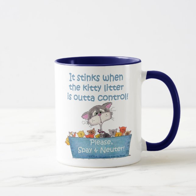 Kitty Litter Stinks Mug (Right)