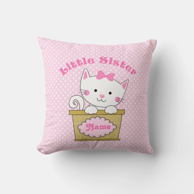 Kitty Little Sister Cushion (Front)