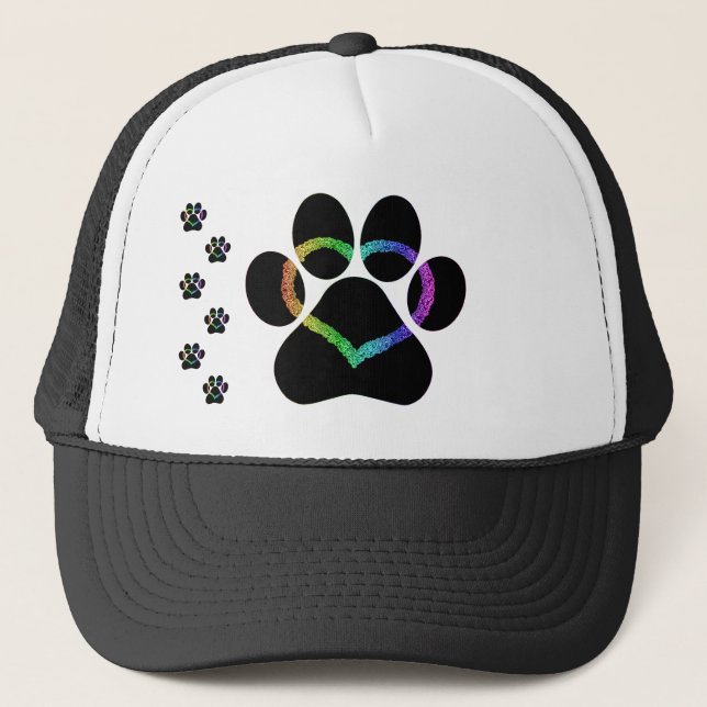 KITTY LOVE Black Trucker Hat (Front)