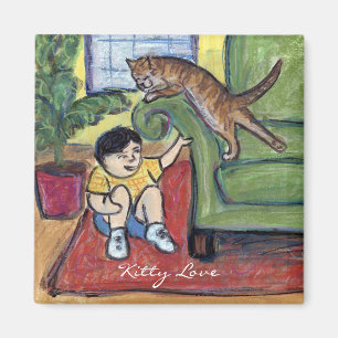 Kitty Love Games Custom Art Refrigerator Magnets
