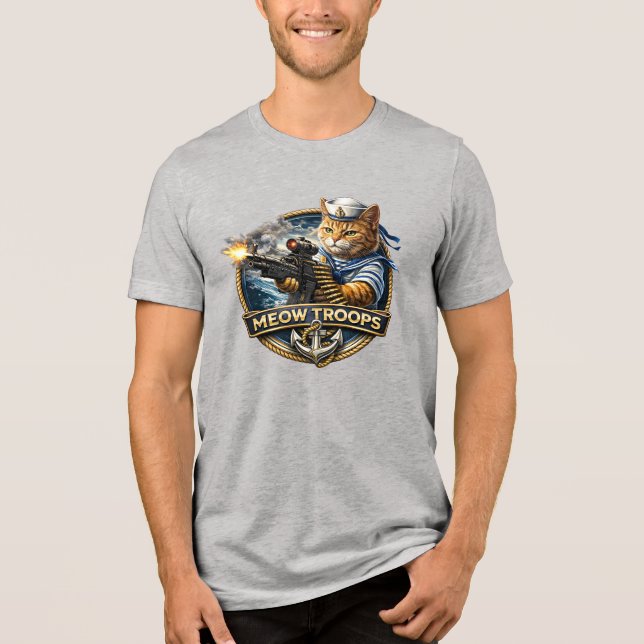 Kitty Marines.  Tri-Blend Shirt (Front)