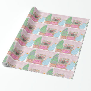 Kitty-mas Mischief (tiled) Wrapping Paper
