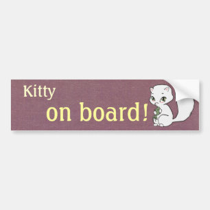 Kitty on Board Bumper Sticker