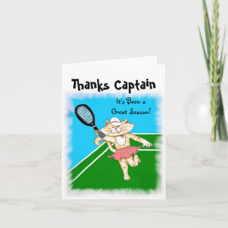 Kitty on Court Thank You Card