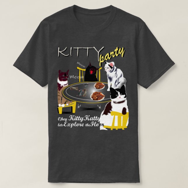 Kitty Party with Kitty T-Shirt (Design Front)