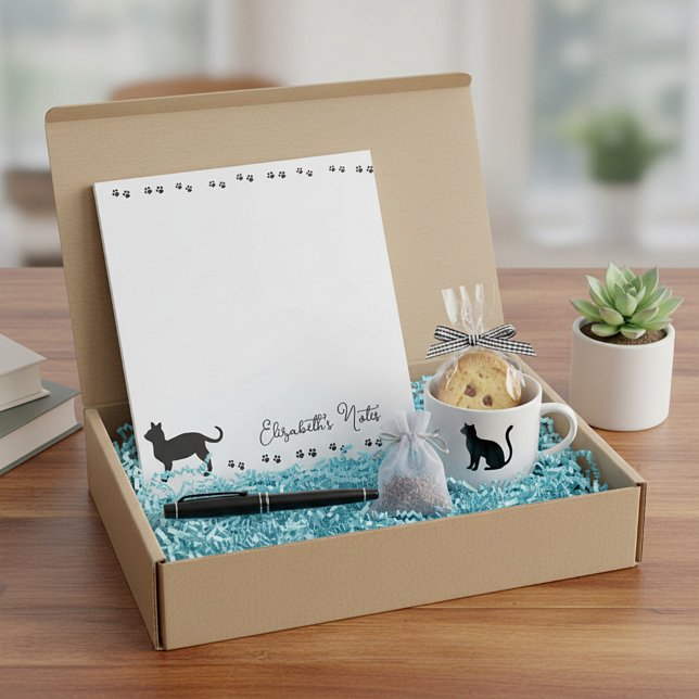 Kitty pawprints personalised notepad (Creator Uploaded)