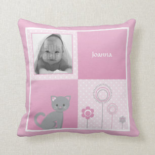 Kitty - pink pillow