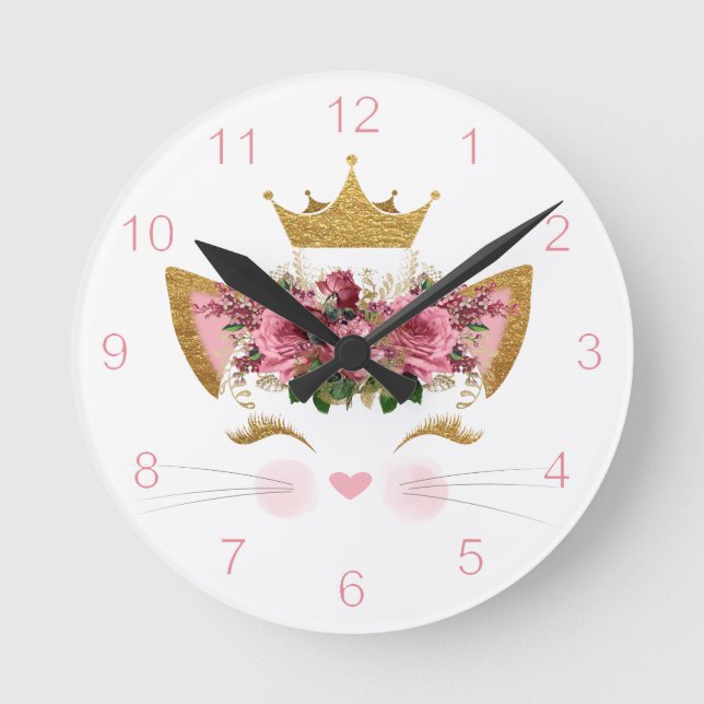 Kitty Princess Wall Clock (Front)