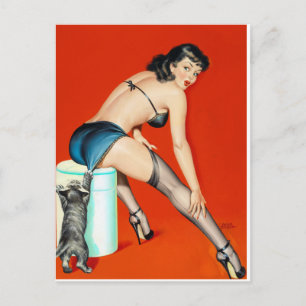 Kitty Pulp Pin Up Postcard