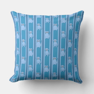 Kitty & Puppy Striped Cushion
