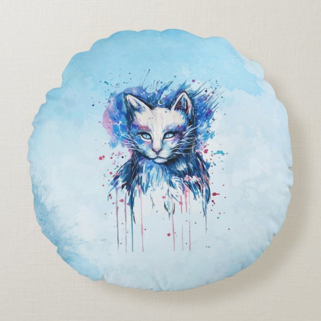 Kitty Round Cushion (Front)