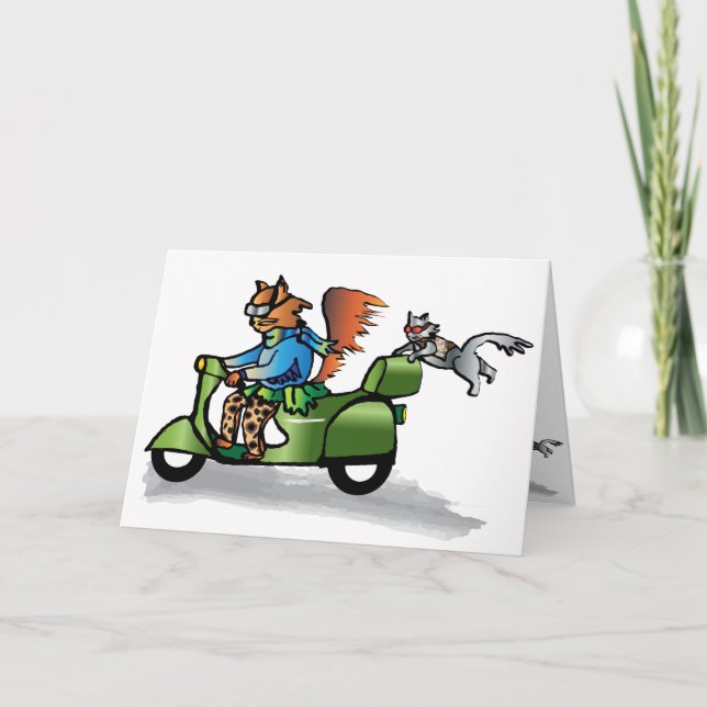 Kitty Scoots Invitation (Front)