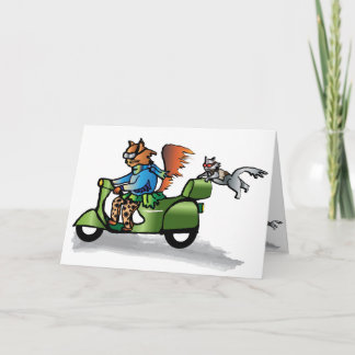 Kitty Scoots Invitation