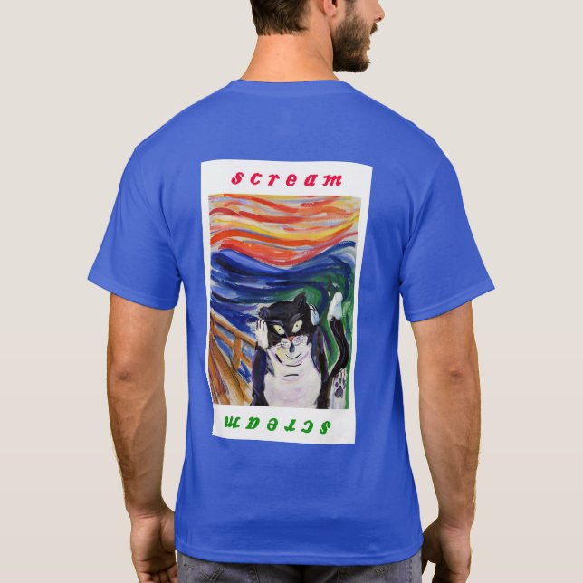 Kitty Scream with Scream Text Shirt (Back)
