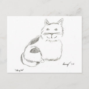 Kitty Sketch Postcard