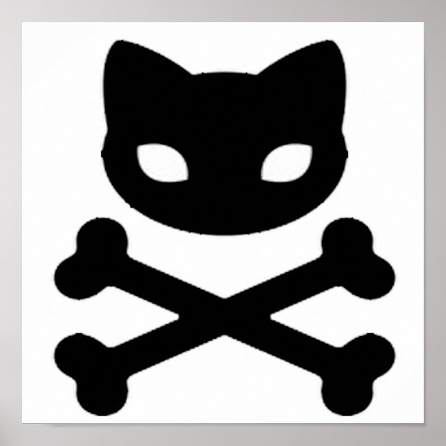 Kitty Skull and Crossbones Poster (Front)