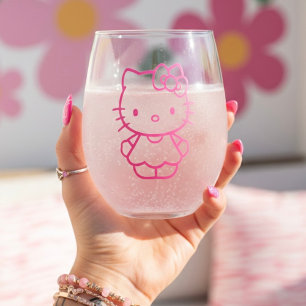 Kitty Stemless Wine Glass