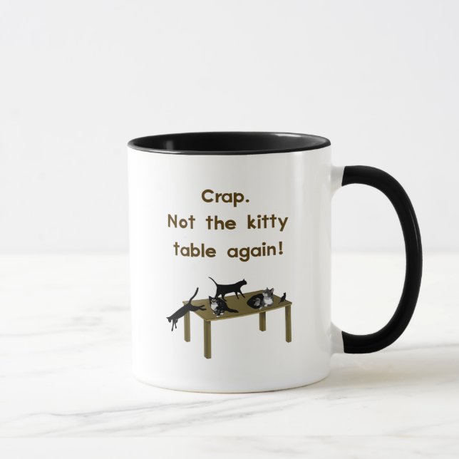 Kitty Table Funny Thanksgiving Mug (Right)