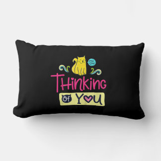 Kitty Thinking Of You | Cute Cat Lover Gift Lumbar Cushion