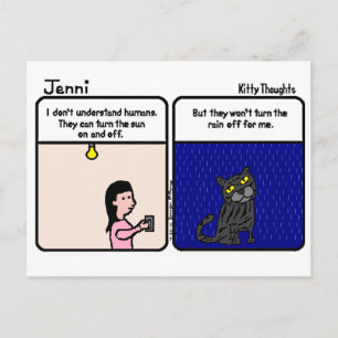 Kitty Thoughts Postcard