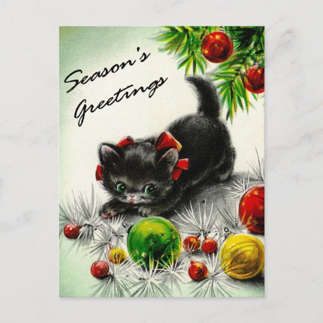 Kitty Under the Tree Postcard (Front)