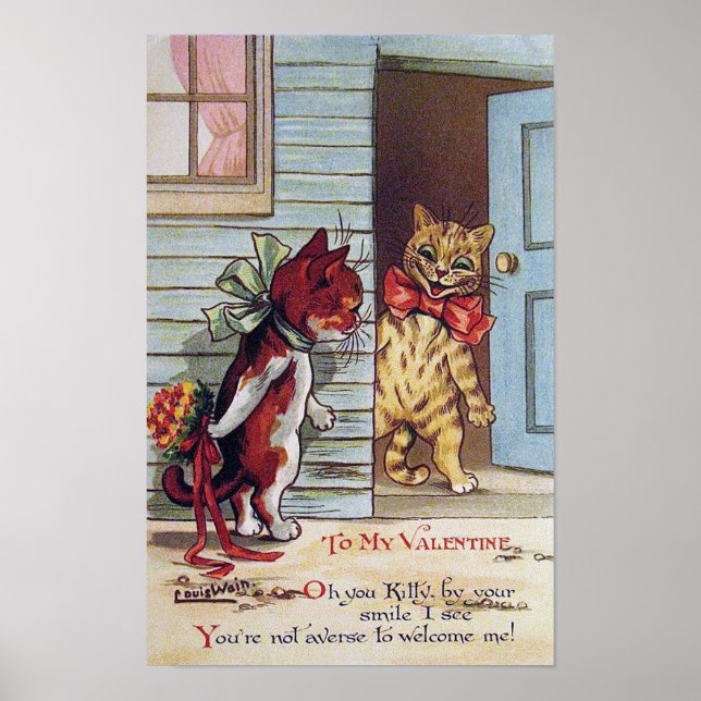 Kitty Valentine, Louis Wain Poster (Front)