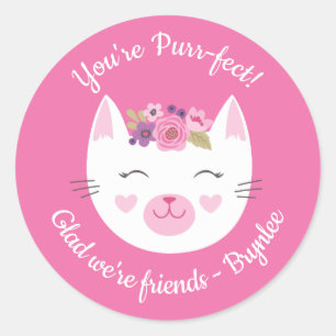 Kitty Valentines Day Sticker