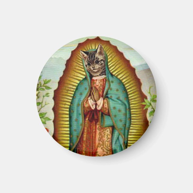 Kitty Virgin of Guadalupe Magnet (Front)