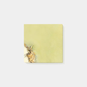 Kitty Whiskers and Heart Nose Brushstrokes Post-it Notes