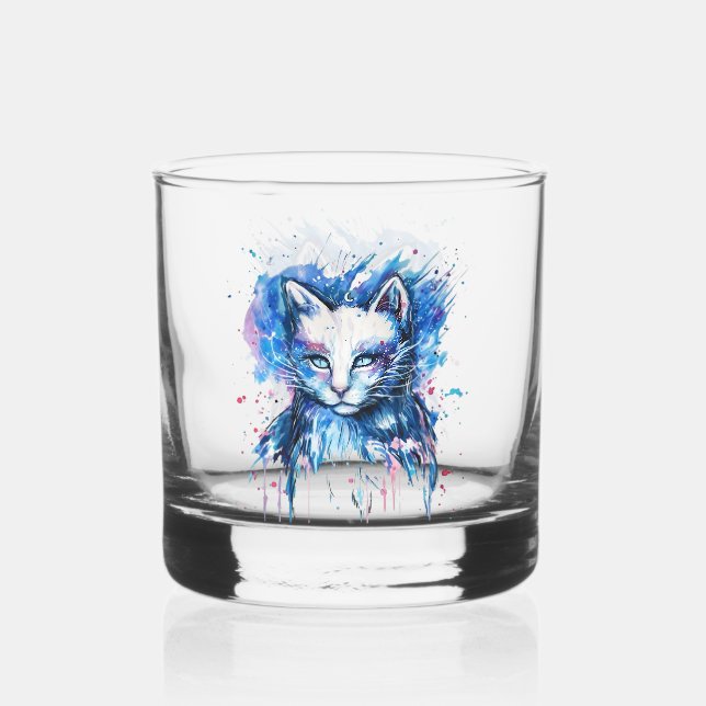 Kitty Whiskey Glass (Front)