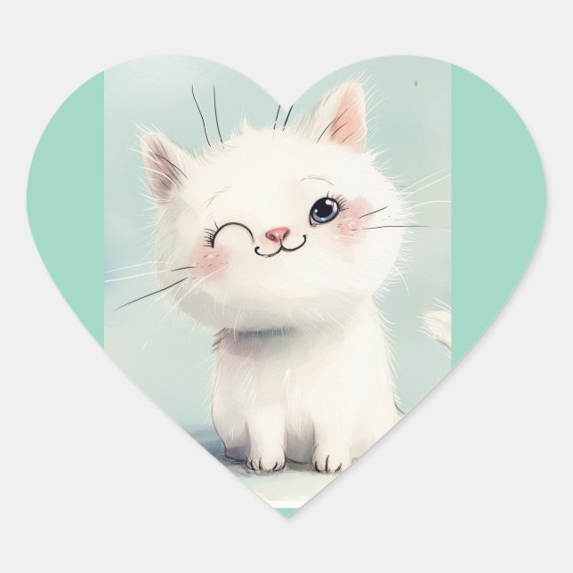 KITTY WINK HEART STICKER (Front)