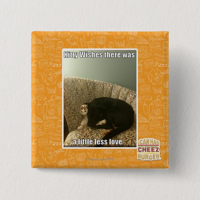 Kitty Wishes 15 Cm Square Badge (Front)