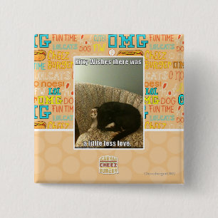 Kitty Wishes 15 Cm Square Badge