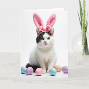 Kitty With Ears Headband Card