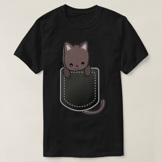KittyinPocketDesign CatsKittenCat  T-Shirt (Design Front)